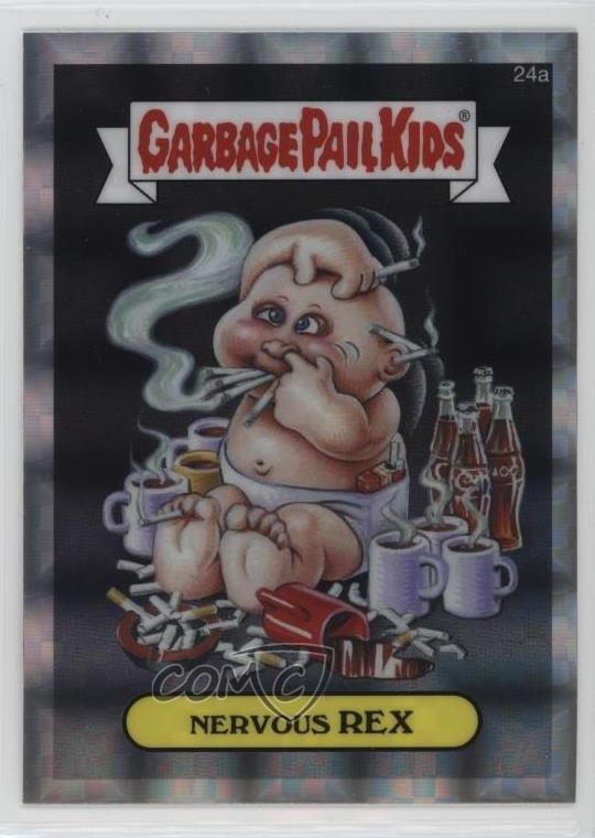 2013 Topps Garbage Pail Kids Chrome Nervous Rex #24a 1ox6