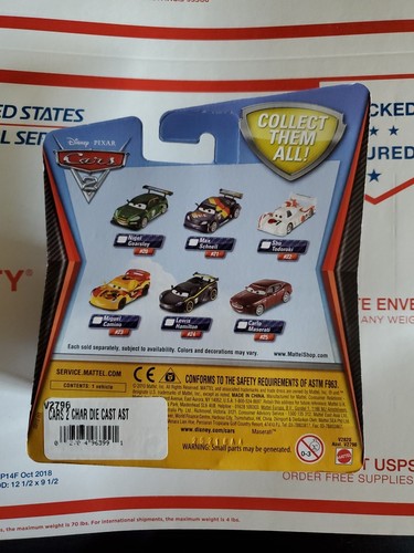 Tarjeta Disney Cars 2 CARLO MASERATI OK. - Imagen 3 de 5