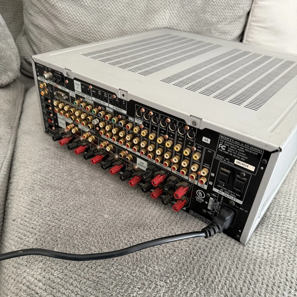 Sony STR DA5000ES 7.1 Channel 170 Watt Receiver & Amplifier Powers On No Remote - Image 4 of 4