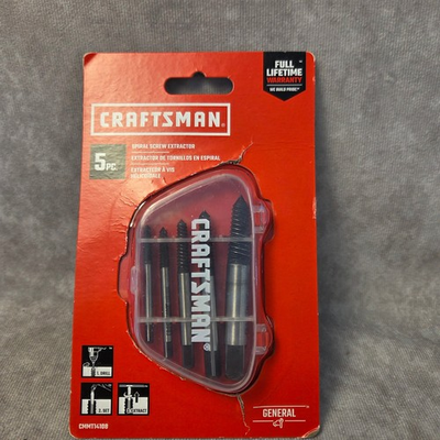 #ad Craftsman 5 Pc Spiral Screw Extractor Set CMMT14108 Broken Bolt Stud Remover $9.99