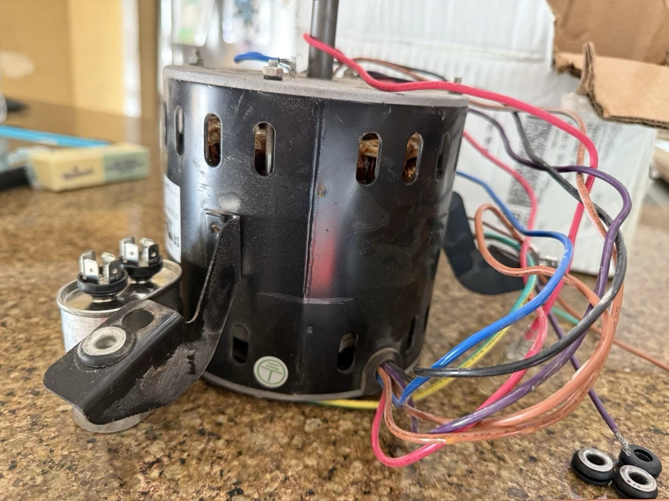 Motor soplador 1/2 hp 3 velocidades PSC y condensador de funcionamiento 5 MFD Foto 3 de 4