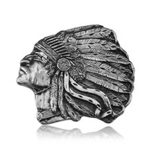 Native American Indian Belt Buckle, Western Mens Belt Buckles Jeans Accessory...