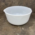 Vintage Glasbake Mixmaster Sunbeam Large White Milk Glass Mixer Mixing Bowl 19CJ
