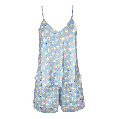 Masters Cottonieri Women's Satin Short Pyjamas Summer Shorts & Tank Top 4146