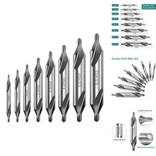 8Pcs HSS Center Drill Bits Set 60 Degree Countersink Lathe Mill Tool 1mm to 6mm