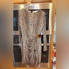 MICHAEL Michael Kors Animal Print Long Sleeve Dress