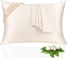 100 Silk Pillowcase 2 Pack for Hair and Skin, Both Sides 23 Momme Grade 6A Mul