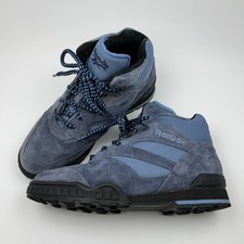 Reebok Hiking Trail Boot Blue Suede Leather 26-21323 Womens Size 9 Vintage 90s