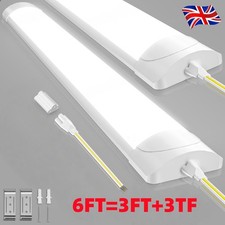 6FT LED Strip Lights Batten Tube Light Office Shop Garage Ceiling Lamp Daylights