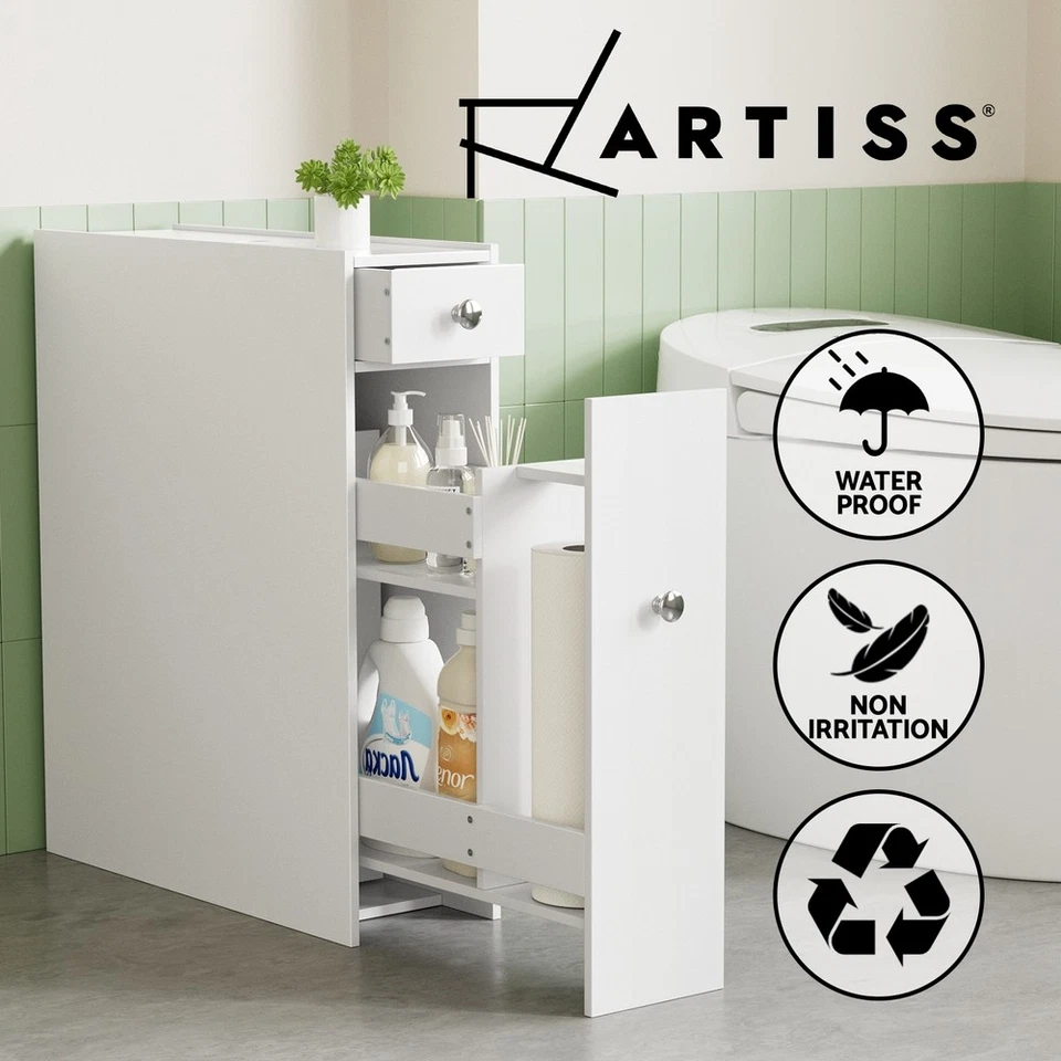 Artiss Bathroom Storage Cabinet Toilet Tissue Box Caddy Holder Side Cupboard