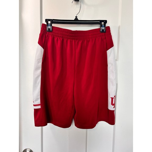 NWT Adidas Boys Indiana University Basketball Shorts Red White SZ Large (14/16)