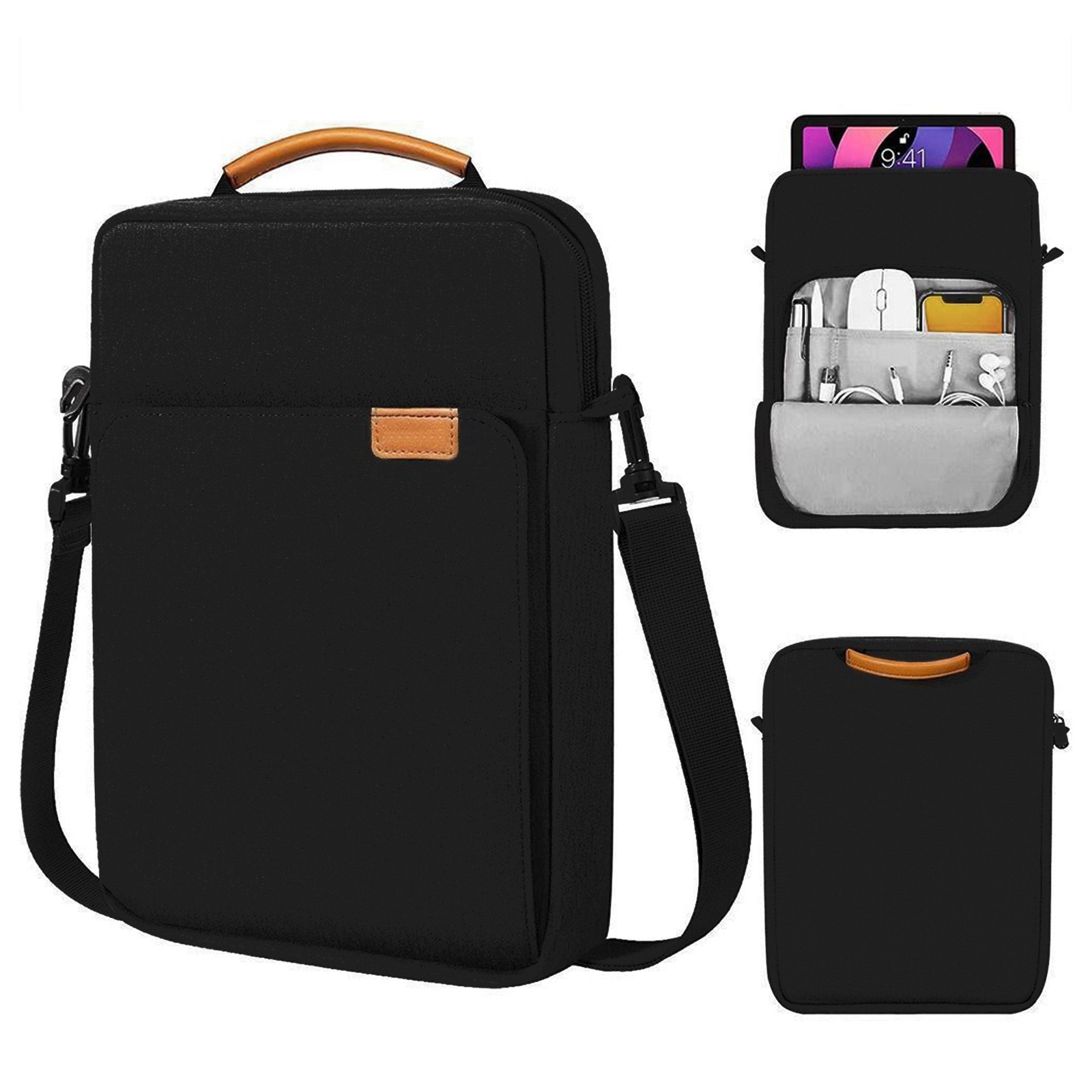 13 inch Laptop Bag for Women Men, Laptop Messenger Shoulder Sleeve with Strap