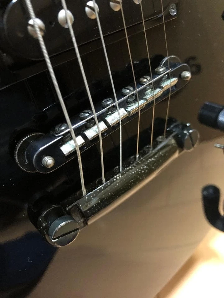 Guitarra Eléctrica BURNY LS-55S Tipo Les Paul Hecha en Japón Negra Usada Foto 3 de 4