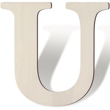 Wooden Letters 12 Inch Large Paintable Wood Letters U for Home Wall Decor