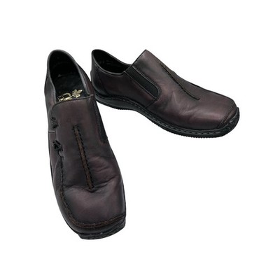 Rieker Antistress Leather Slip On Shoes Womens EU 38 US 7 Brown Comfort Walking