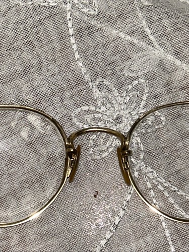 Gold Wire Metal Frames Full Vue Rim Vintage Antique Optical Eyeglasses Art Craft - Picture 5 of 15