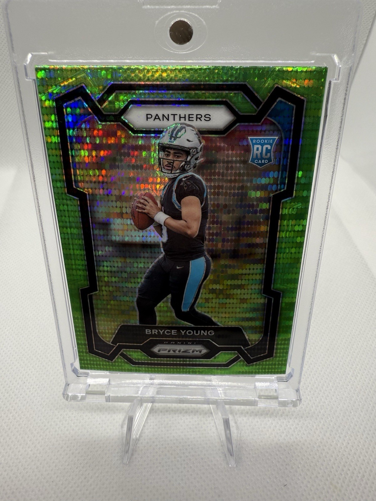 2023 Panini Prizm Rookies Bryce Young #311 Neon Green Pulsar Prizm RC Panthers