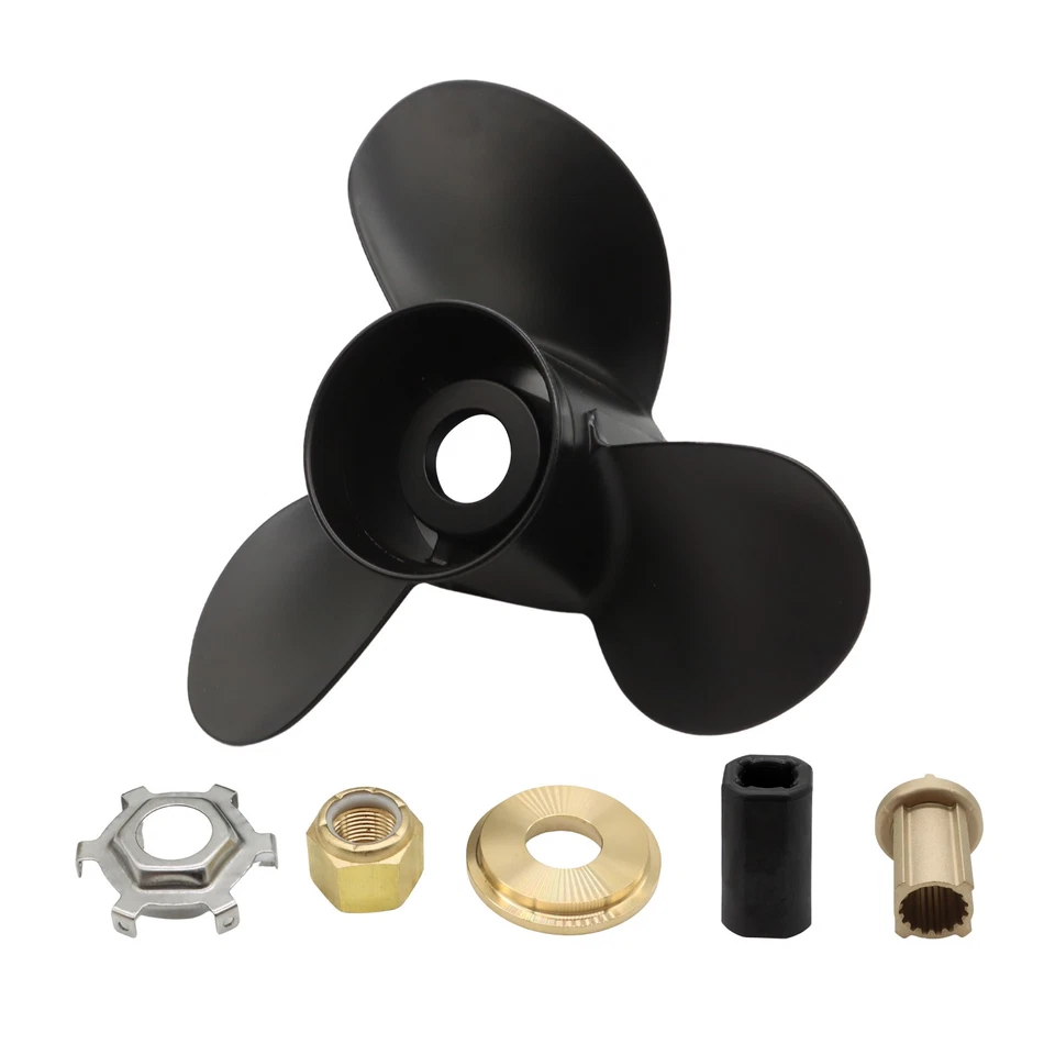 Aluminum Propeller 13"x19" for Mercury 40 60 90 75 115 125HP Prop 48-77346A45 RH - Image 2 of 4