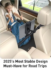 Tryone Car Headrest Tablet Holder for iPad: Front  Rear Flip Mount Adjustable