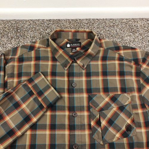 Alaskan Hardgear Duluth Trading Shirt Wool Midnight Sun Flannel Plaid Mens 2XL