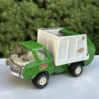 1970s Tonka Pressed Steel Litter Bug Garbage Truck Green/White  Nice Vintage