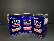 LOT OF 3 New 🔥Qunol Brain Health Focus Plus🔥 60 Ct X 3 Total 180 Ct EXP 2/27