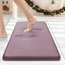 Smiry Memory Foam Bath Mat 24x16 Extra Soft Absorbent Non-Slip Washable Deep Plu