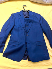 W.Q. HAN boys Blue 3pc Suit size 62cm. Chest 44cm Single-Breasted. Trousers 67cm