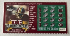 Doug Williams Washington Redskins ,NFL Football  SV , Instant  Lottery Ticket