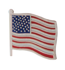 United States Of America USA Wavy Flag Pin Badge