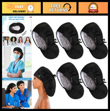 6 Pcs Extra Large Satin Lined Scrub Caps for Women, Adjustable Surgical Hats wit