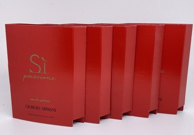 5 x Giorgio Armani Si Passione Eau De Parfum EDP  Spray 0.04 oz/1.2 ML Sampls