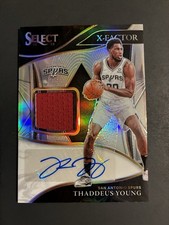 2021 Select X-Factor Memorabilia Signatures Prizm /199 Thaddeus Young Auto