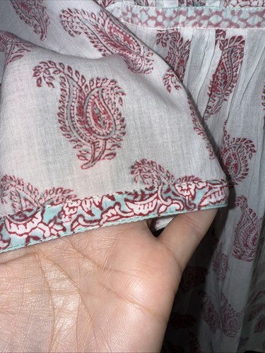Anokhi Tunika Top Gr. M Shirt Bluse Baumwolle Paisley leichter Pull-Over - Bild 3 von 6