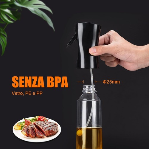 GRIFEMA Spruzzino Olio per Friggitrice Ad Aria 300Ml - Spray Da Cucina Plastica - Foto 5 di 7