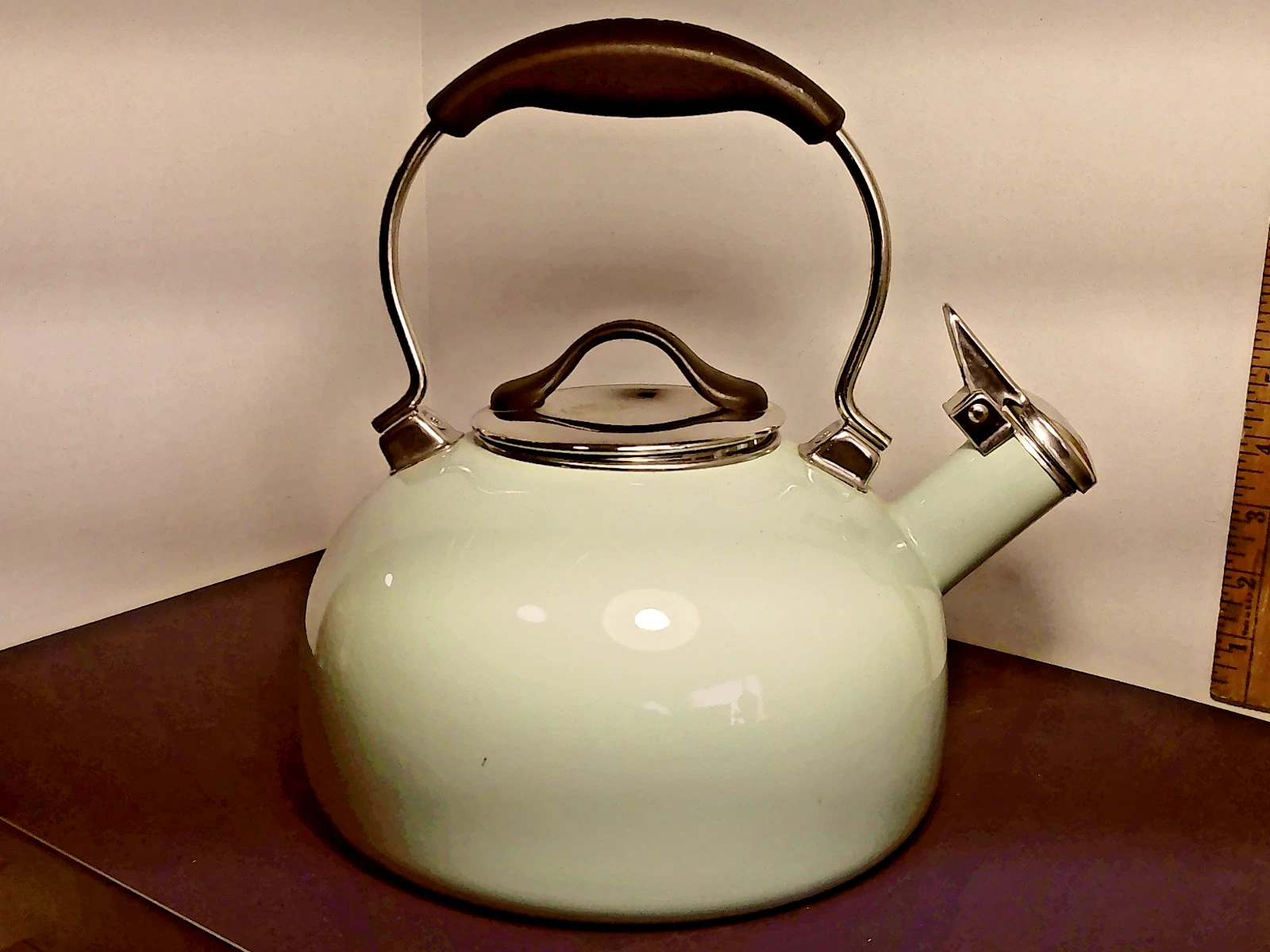 Chantal Metal Soothing Green Whistling Tea Kettle