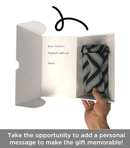 Delantal de corbata, rayas negras grises, delantal, ideas de regalos para hombre, ideas de regalos para hombre, - Imagen 7 de 7
