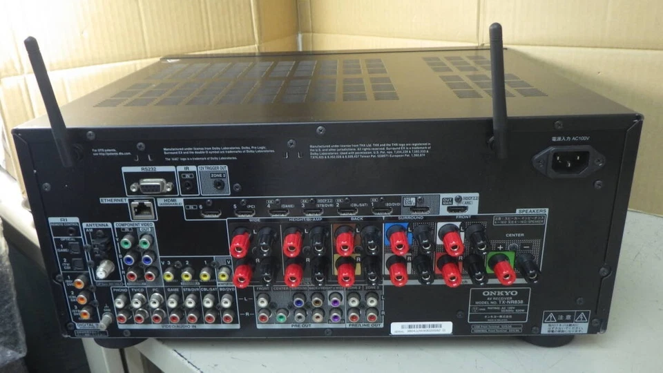 ONKYO TX-NR838 AV RECEIVER 7.1ch 4K/60p DSD HDMI Bluetooth AC100V 50/60Hz 620W - Image 3 of 4