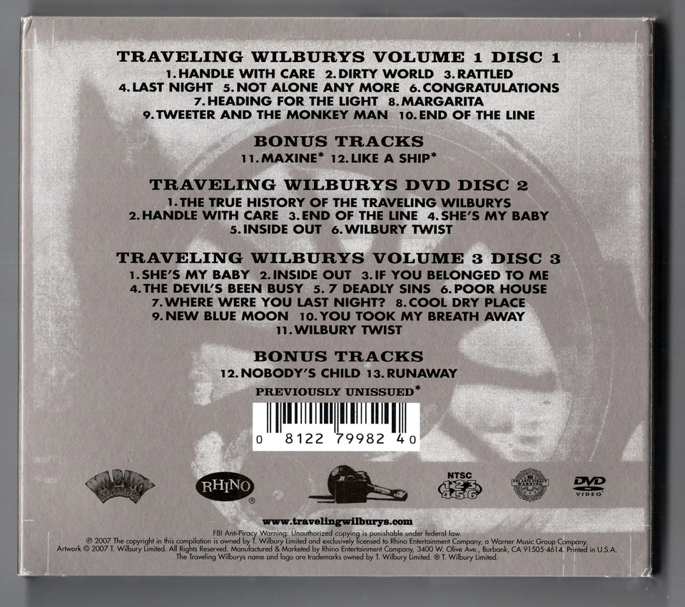 The Traveling Wildburys Collection 3 CDs + DVD Box-Set in foldout digipak © 2007 - Bild 2 von 3