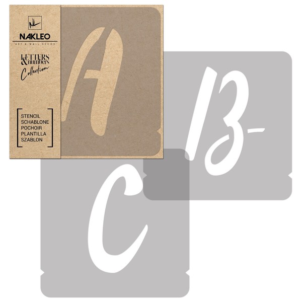 Malschablonen // Buchstaben & Ziffern // 5 Cm // Handschrift Capital // Set 42-image