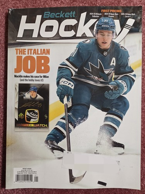 #ad Beckett Hockey Card Monthly Price Guide January 2026 Macklin Celebrini $9.99