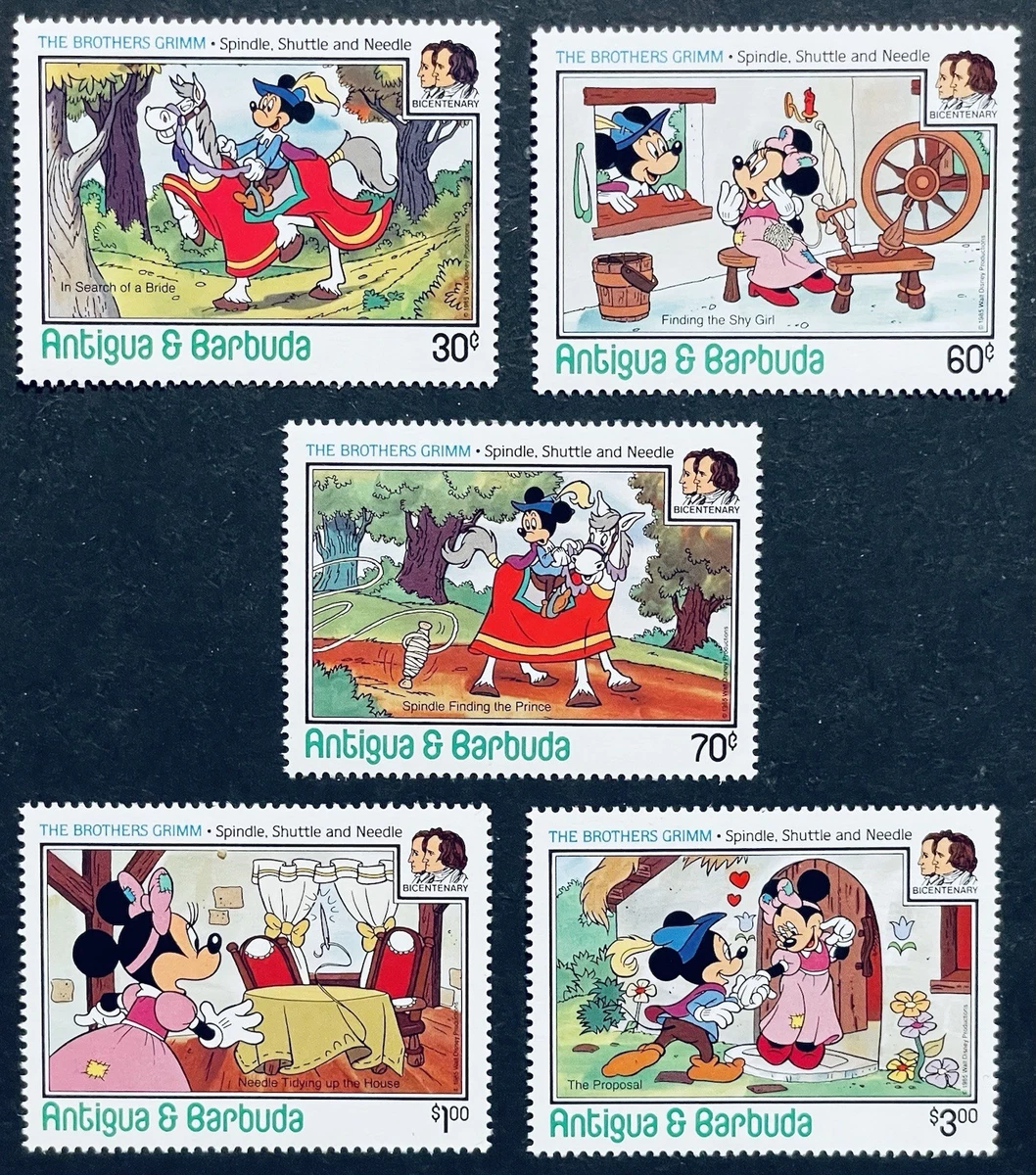 Disney Animation & Cartoon Postal 1981-1990 Year of Issue Stamps