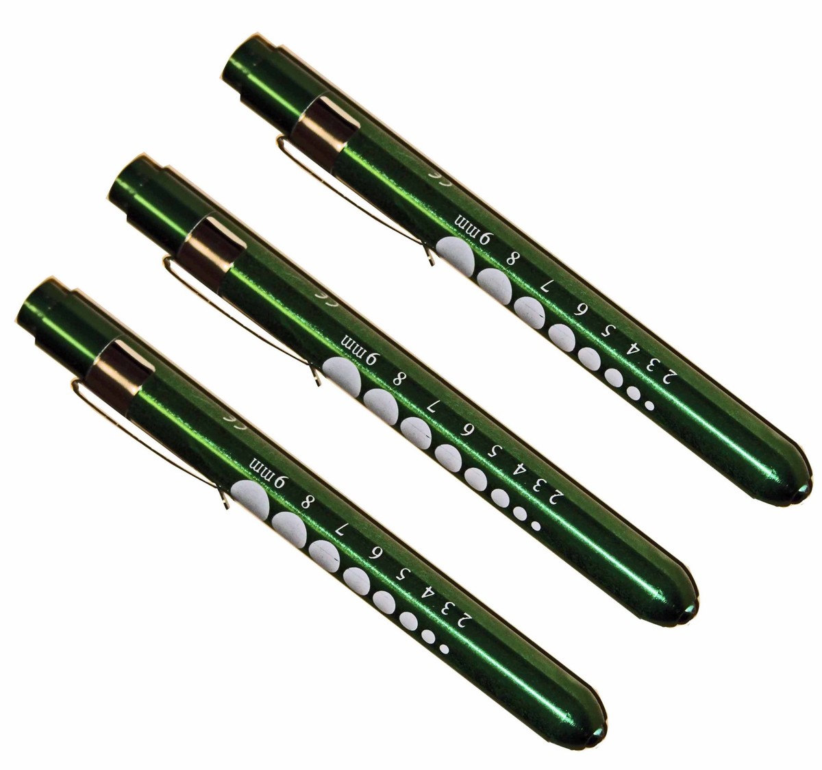 Kit 3 Penne Diagnostiche Mediche Vilmark Con Calibro Per Pupilla - Colore Verde