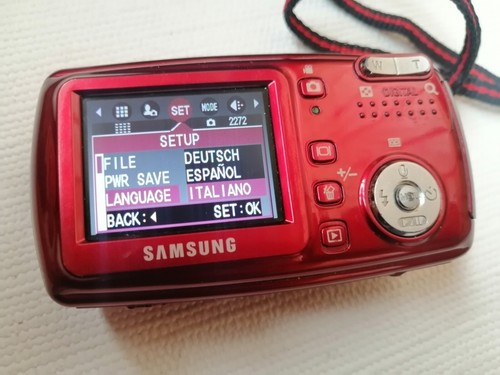 TESTED Samsung Digimax A402 402 4.0MP Zoom Digital photo vintage Camera RED 1GB - Picture 12 of 22