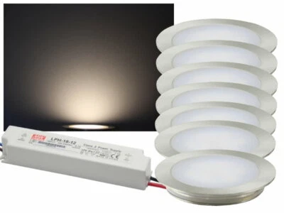 5-20x Edelstahl LED Bodeneinbaustrahler Set neutralweiss IP67 rund wasserdicht - Bild 1 von 4