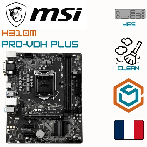 MSI H310M PRO-VDH PLUS Socket LGA1151 DDR4 MicroATX Carte mère avec I/O Shield