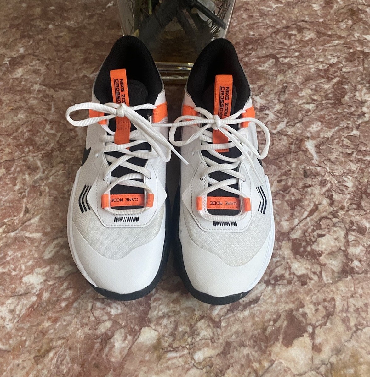 Nike Air Zoom Crossover GS Basketball Shoes White Orange Youth