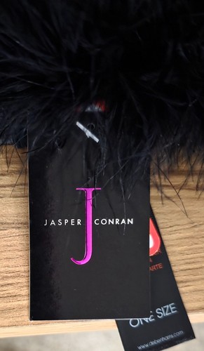 Jasper Conran Black Feather Scarf/Shrug/Wrap/Stole One Size (NWT RRP £60) - Picture 5 of 7
