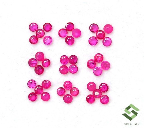 2 mm Natural Ruby Round Cut Lot 39 Pcs 1.50 CTS Calibrated Loose Gemstones - Picture 8 of 8