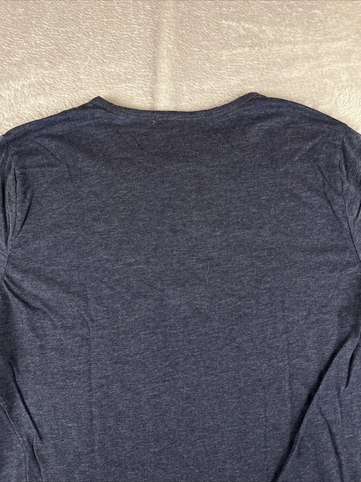 Kinetix Mens Navy Blue heather henley long Sleeve shirt size small - product detail image 8